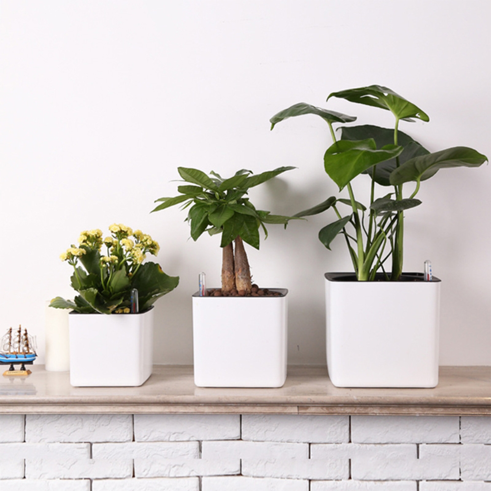 Self Watering Planter - Zelfwaterende plantenbak Zelfwaterende pot met waterstandindicator