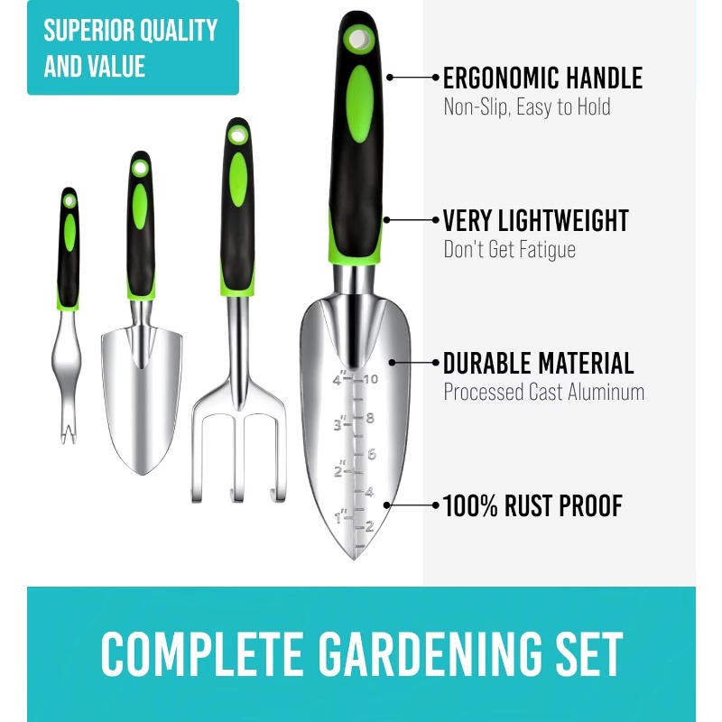 9-delige ergonomische tuingere - Trowel Garden Tools recensie en prijs
