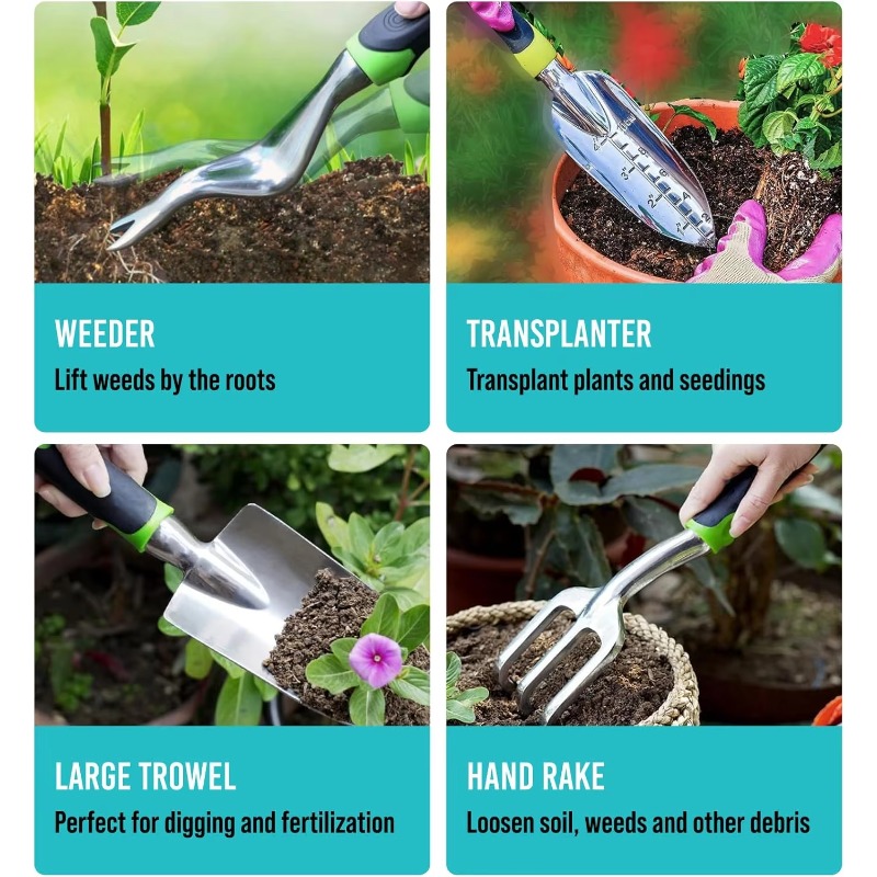 9-delige ergonomische tuingere - Trowel Garden Tools recensie en prijs